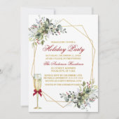 Waterverf groen bessen vakantie goud rood kaart (Voorkant)