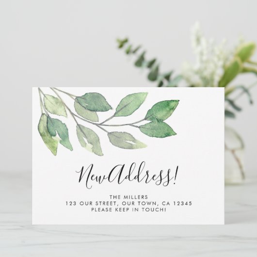 Waterverf Groen Bewegende aankondiging (Staand voorkant)