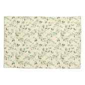 Waterverf groen blad boho geel kussensloop (Achterkant)