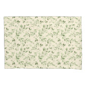 Waterverf groen blad boho geel kussensloop (Voorkant)