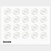 Waterverf groen blad Bruidsdouche Ronde Sticker (Vel)