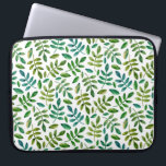Waterverf groen bladeren patroon. Greenery floral Laptop Sleeve<br><div class="desc">Waterverf groen verlaat patroonlaptophoes. Neem contact met me op als je extra objecten nodig hebt.</div>