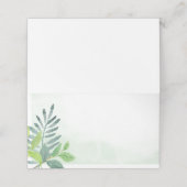 Waterverf groen blanco bruiloft plaats kaarten plaatskaartje (Buitenkant ongevouwen)
