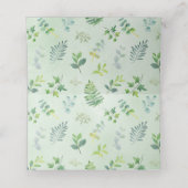 Waterverf groen blanco bruiloft plaats kaarten plaatskaartje (Binnenkant ongevouwen)