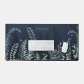 Waterverf groen bloemen gepersonaliseerde naam bureaumat (Keyboard & Muis)