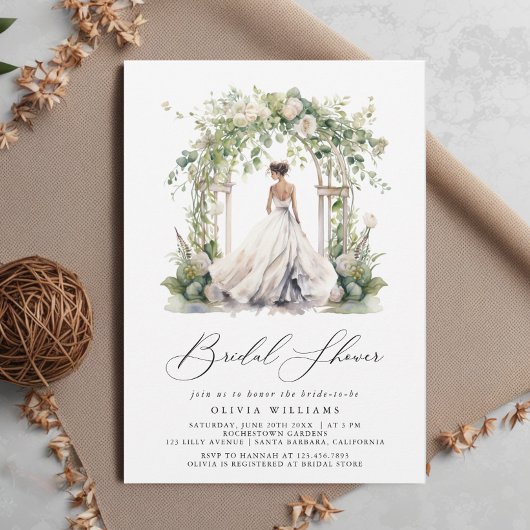 Waterverf Groen Bloemen Vrijgezellenfeest Kaart