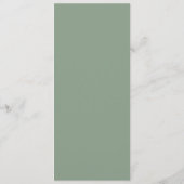 waterverf groen bloemenbruiloft menu (Achterkant)