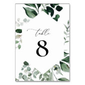 waterverf groen bloementafel nummer kaart (Achterkant)