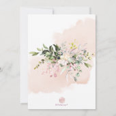 Waterverf groen blush roze stoffig Roos Kaart (Achterkant)