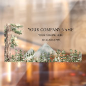 Waterverf Groen Bos Persoonlijke Zakelijke Raamsticker (Vel 2)