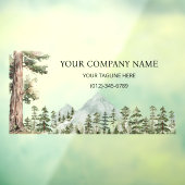 Waterverf Groen Bos Persoonlijke Zakelijke Raamsticker (Vel 3)