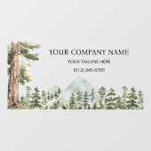 Waterverf Groen Bos Persoonlijke Zakelijke Raamsticker (Vel)