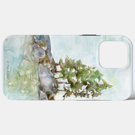 Waterverf "Groen boslandschap" 2 Case-Mate iPhone Case (Achterkant (horizontaal))