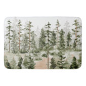 Waterverf groen boslandschap badmat (Voorkant)