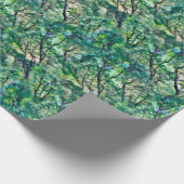 Waterverf groen bospatroon cadeaupapier (Hoek)