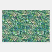 Waterverf groen bospatroon inpakpapier vel (Voorkant 2)