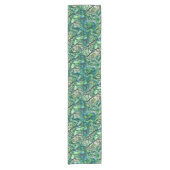Waterverf groen bospatroon korte tafelloper (Voorkant)