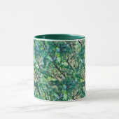 Waterverf groen bospatroon mok (Midden)