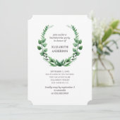 Waterverf groen botanisch vrijgezellenfeest kaart (Staand voorkant)