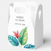 Waterverf groen botanische tuin bruiloft bedankdoosjes (Geopend)