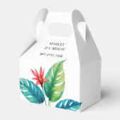 Waterverf groen botanische tuin bruiloft bedankdoosjes (Voorkant Zijde)