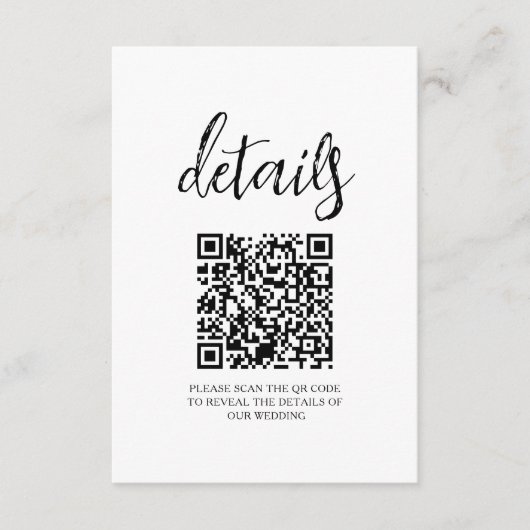 Waterverf groen botanische varen bruiloft details informatiekaartje (Voorkant)