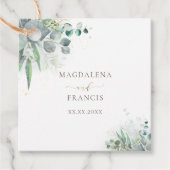 waterverf groen | bruiloft bedankjes labels (Voorkant)