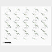 Waterverf groen bruiloft envelop afdichting ronde sticker (Vel)