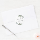Waterverf groen bruiloft envelop afdichting ronde sticker (Envelop)
