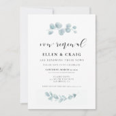 Waterverf groen Bruiloft Geloofsvernieuwing Kaart (Voorkant)