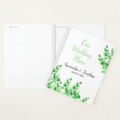 Waterverf groen bruiloft plannen planner (Display)