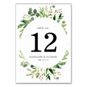 Waterverf Groen Bruiloft Tafelnummer (Voorkant)
