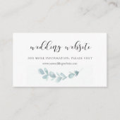 Waterverf groen bruiloft website kaart (Voorkant)