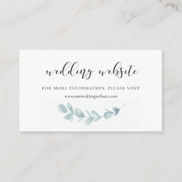 Waterverf groen bruiloft website kaart