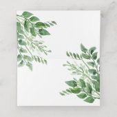 Waterverf groen, Casual handschrift typografie Plaatskaartje (Binnenkant ongevouwen)