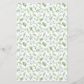 Waterverf Groen Cross Baby Toewijding Uitnodigen (Achterkant)