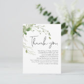 Waterverf groen dank u nota nemen van Kaart (Staand voorkant)