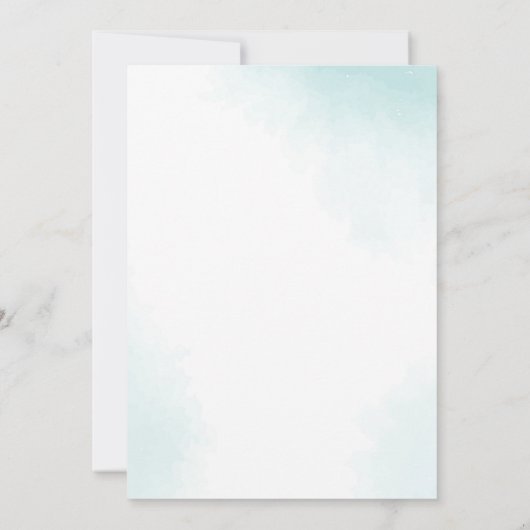 Waterverf Groen de uitnodiging (Achterkant)