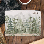 Waterverf groen dennenbos op berg iPad air cover<br><div class="desc">Verhoog uw iPad met onze Waterverf Green Pine Forest op Mountain Hoesje - een wild avontuur vastgelegd in waterverf voor natuur liefhebbers.</div>