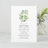 Waterverf groen Doop of Christening Kaart (Staand voorkant)