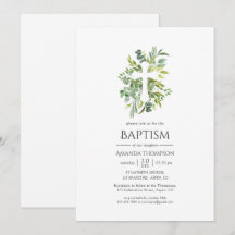 Waterverf groen Doop of Christening