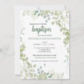 Waterverf groen doopsel Baby Kaart (Voorkant)