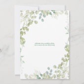 Waterverf groen doopsel Baby Kaart (Achterkant)