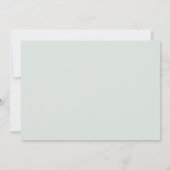 waterverf groen doopsel foto uitnodiging (Achterkant)