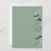 waterverf groen doopuitnodiging kaart (Achterkant)