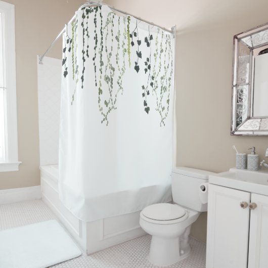 waterverf groen douchegordijn (In situ)