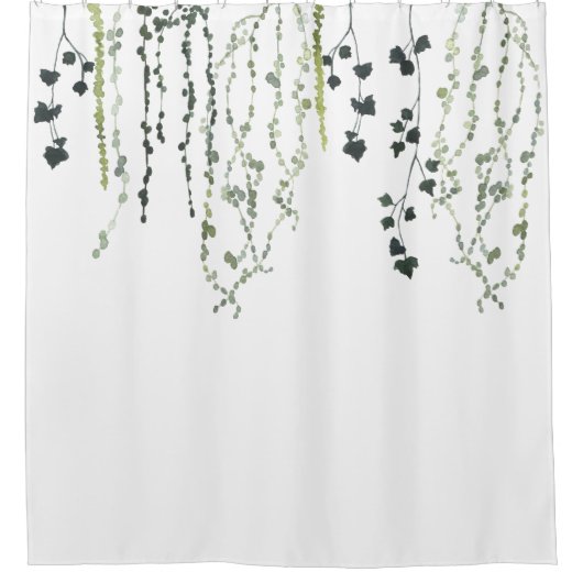 waterverf groen douchegordijn (Voorkant)