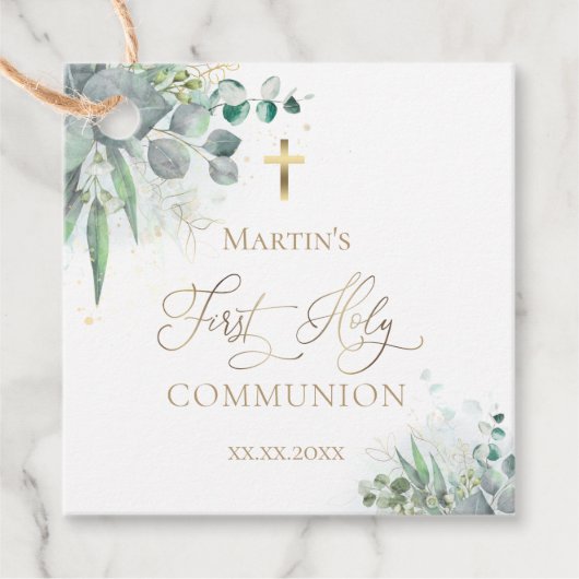 waterverf groen | Eerste communautaire oormerken Bedankjes Labels (Voorkant)