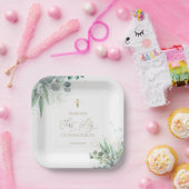 waterverf groen | Eerste mededeling Papieren Bordje (Feest)