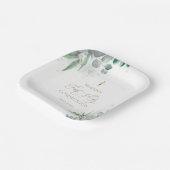 waterverf groen | Eerste mededeling Papieren Bordje (Gebogen)